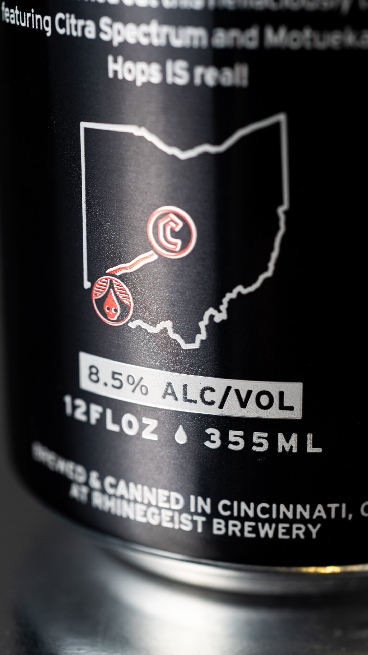 Hopsisreal closeup 2 scaled hops is real (west coast style double ipa) review - rhinegeist
