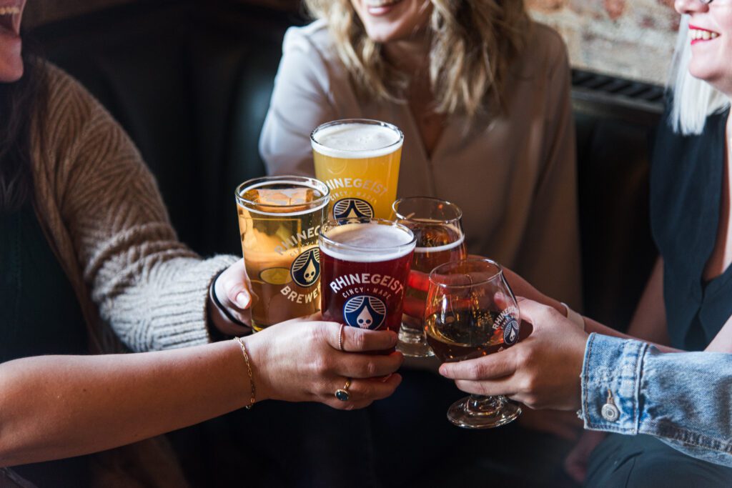 Private event space at rhinegeist brewery cheers beer