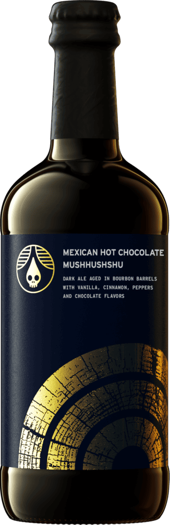 Barrel aged mexican hot chocolate mushhushshu bottle