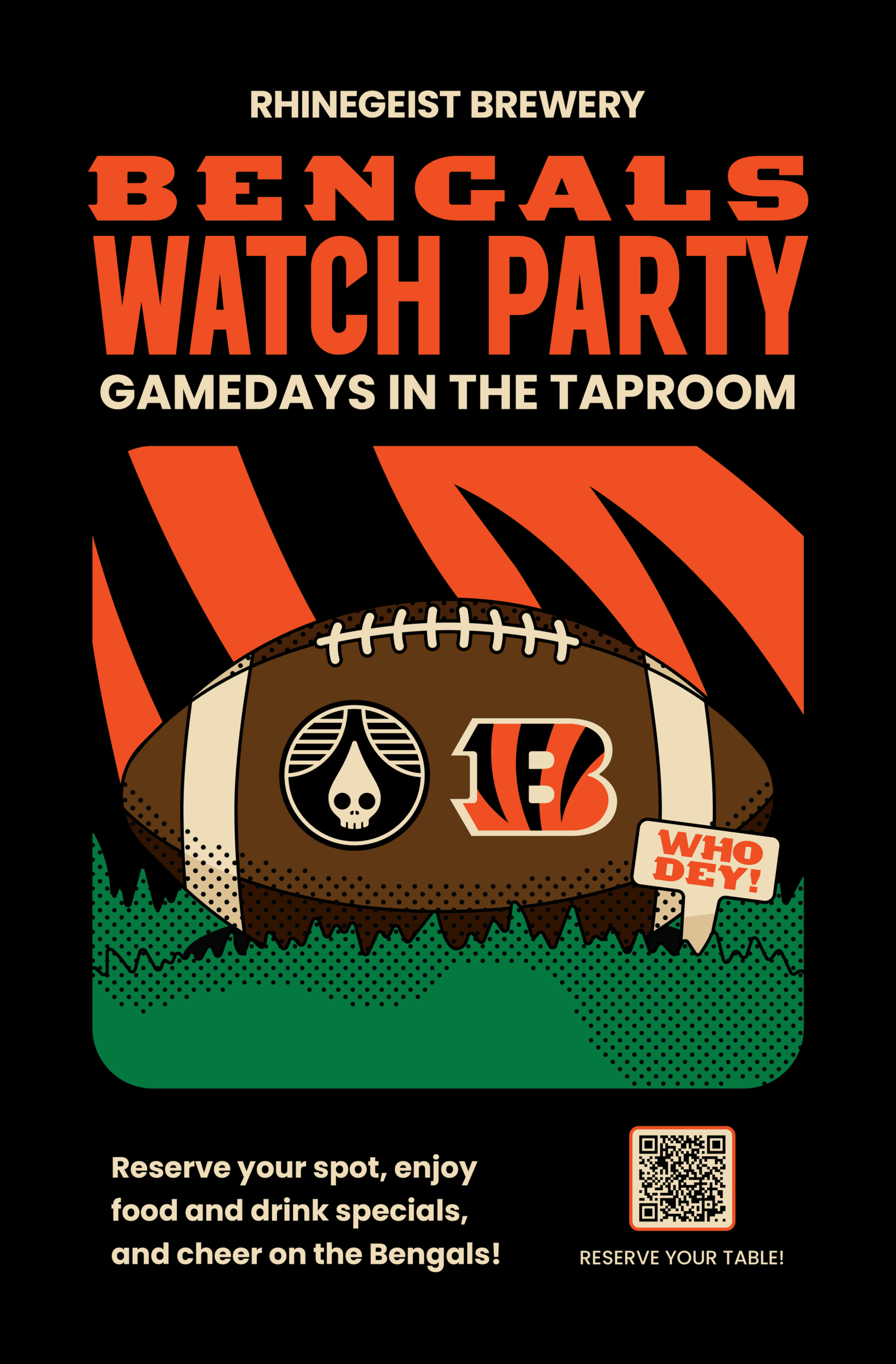 Bengals watch party poster