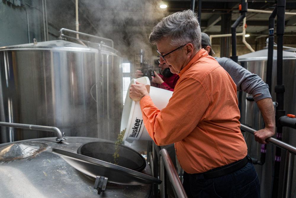 Brittlebrainbrewing 040518 9 jurassic geist, or: “hey, look at that, there’s a 150 million-year-old dinosaur skeleton in the brewery. ” - rhinegeist
