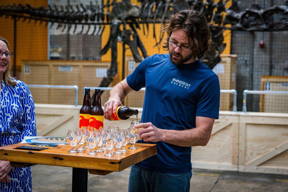 Jurrassicpressday 051118 7 jurassic geist, or: “hey, look at that, there’s a 150 million-year-old dinosaur skeleton in the brewery. ” - rhinegeist