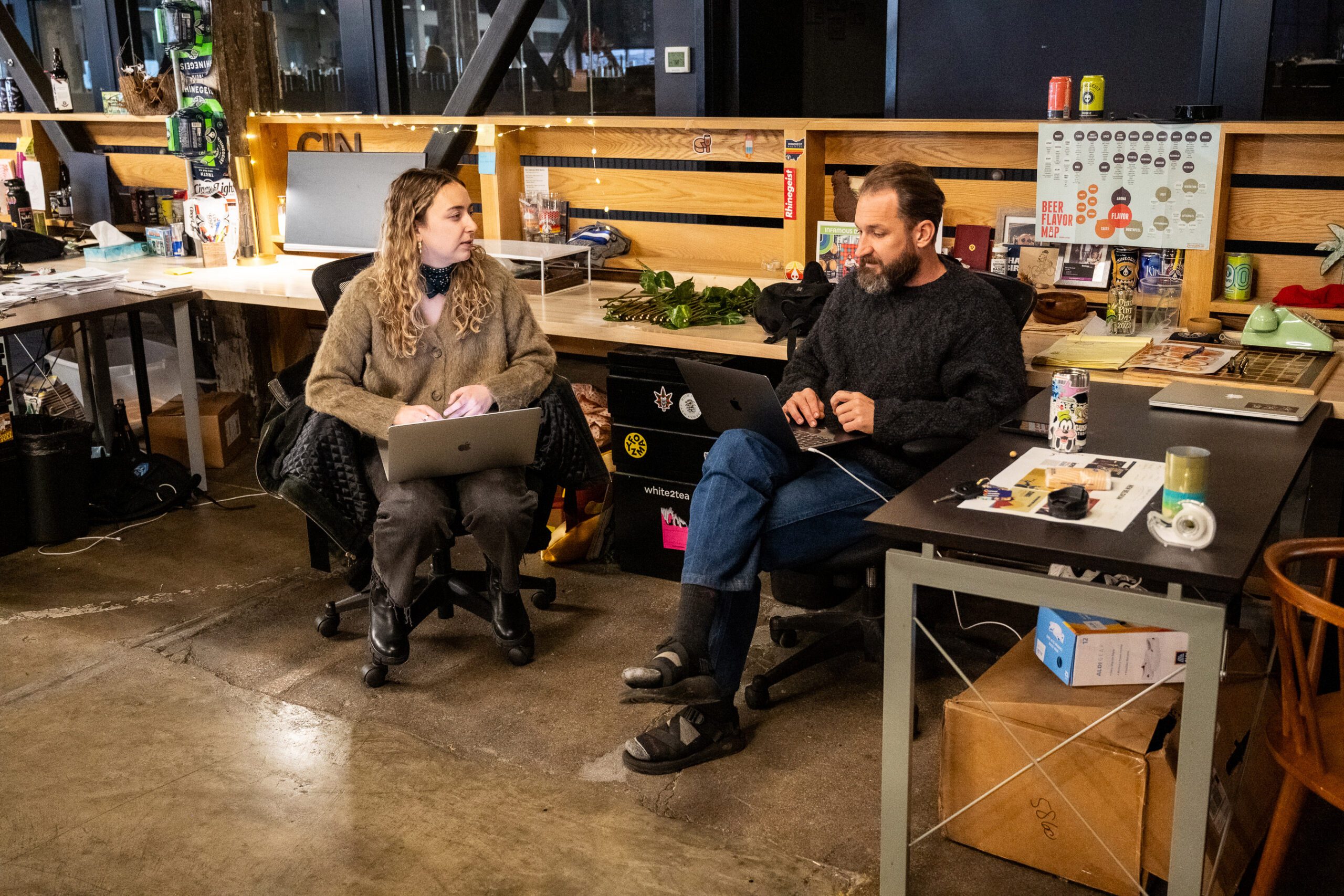 office workers at rhinegeist