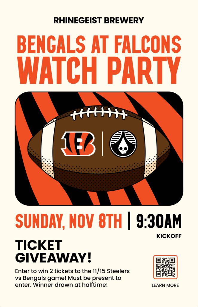 Bengals watch party at rhinegeist flyer