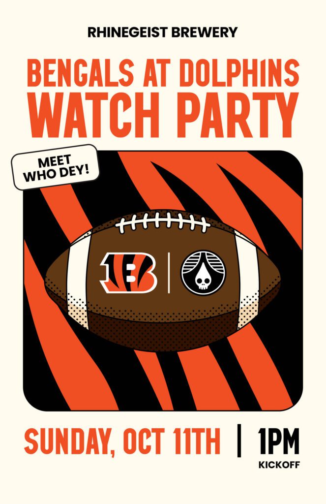 Bengals watch party at rhinegeist flyer