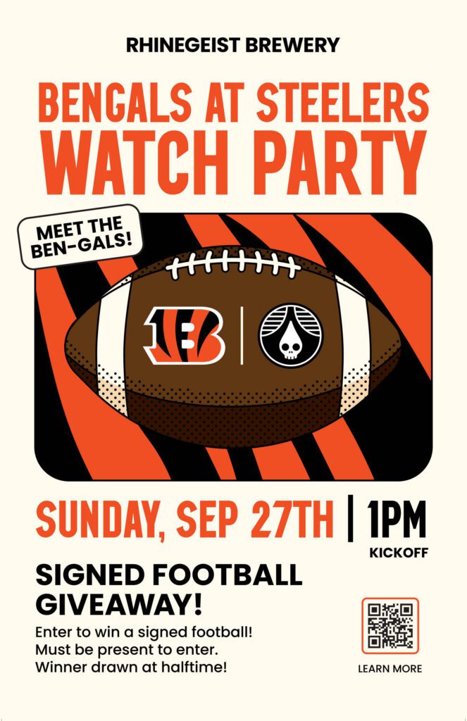 Bengals watch party at rhinegeist flyer
