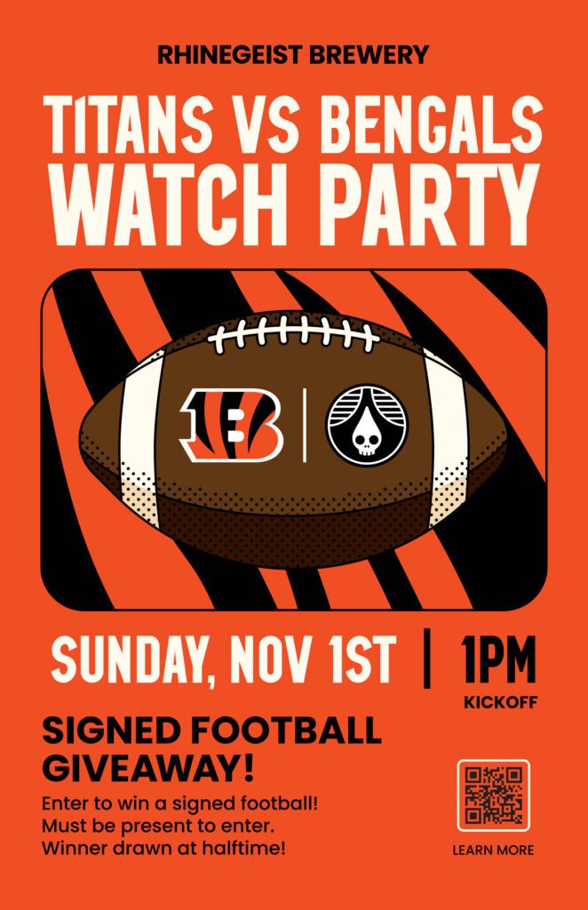 Bengals watch party at rhinegeist flyer