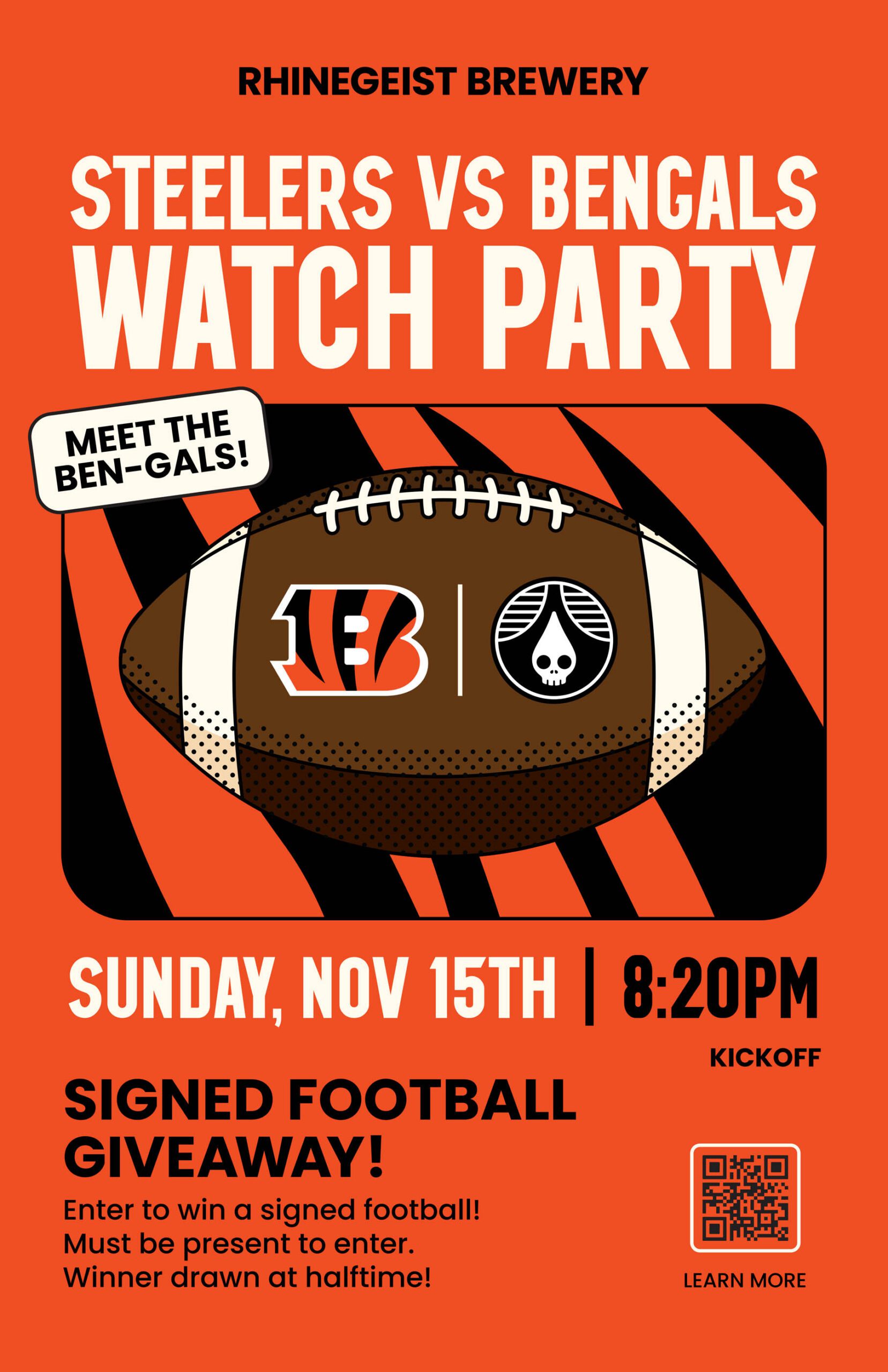 Bengals watch party at rhinegeist flyer