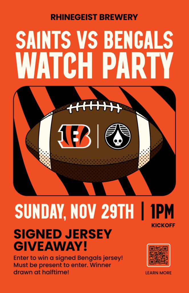 Bengals watch party at rhinegeist flyer