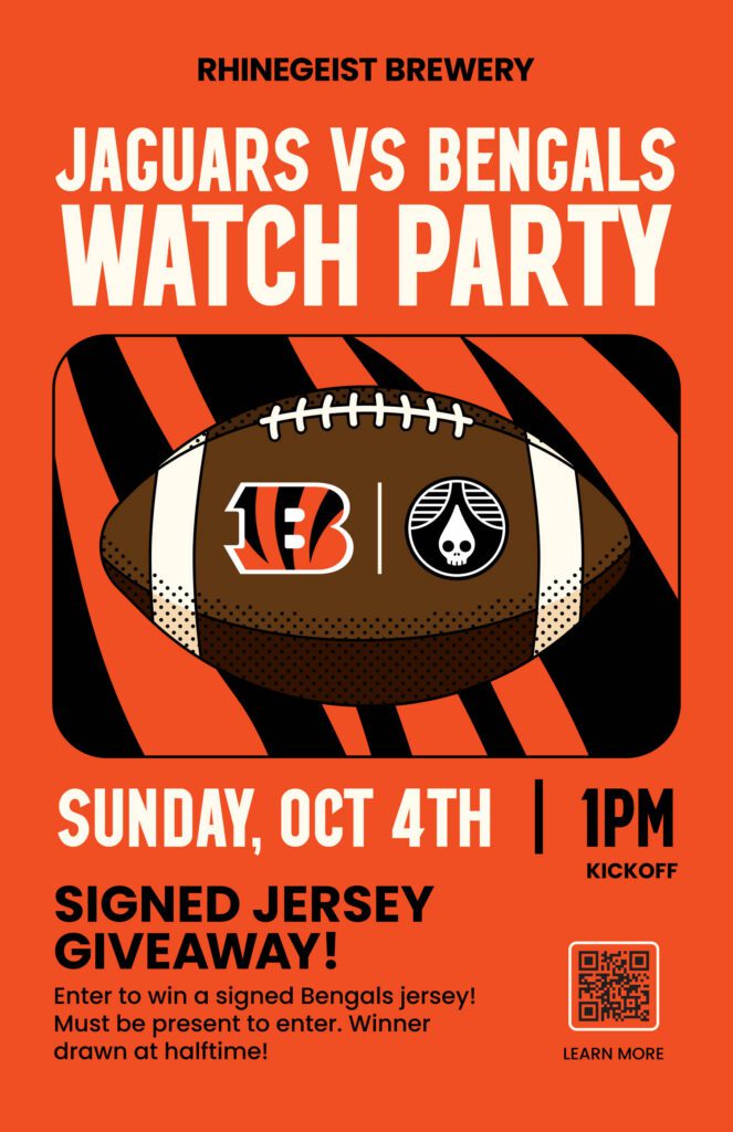 Bengals watch party at rhinegeist flyer